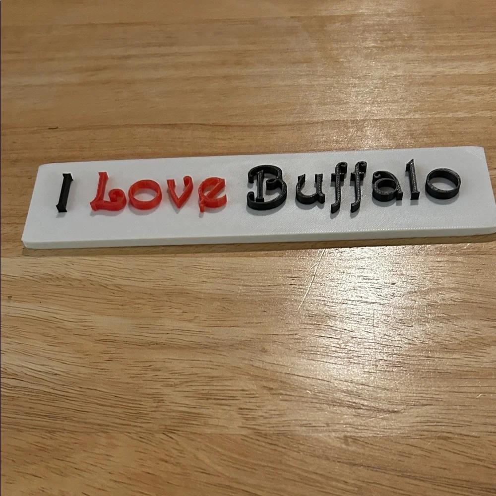 This is a Beautiful I Love Buffalo plaque 🩷